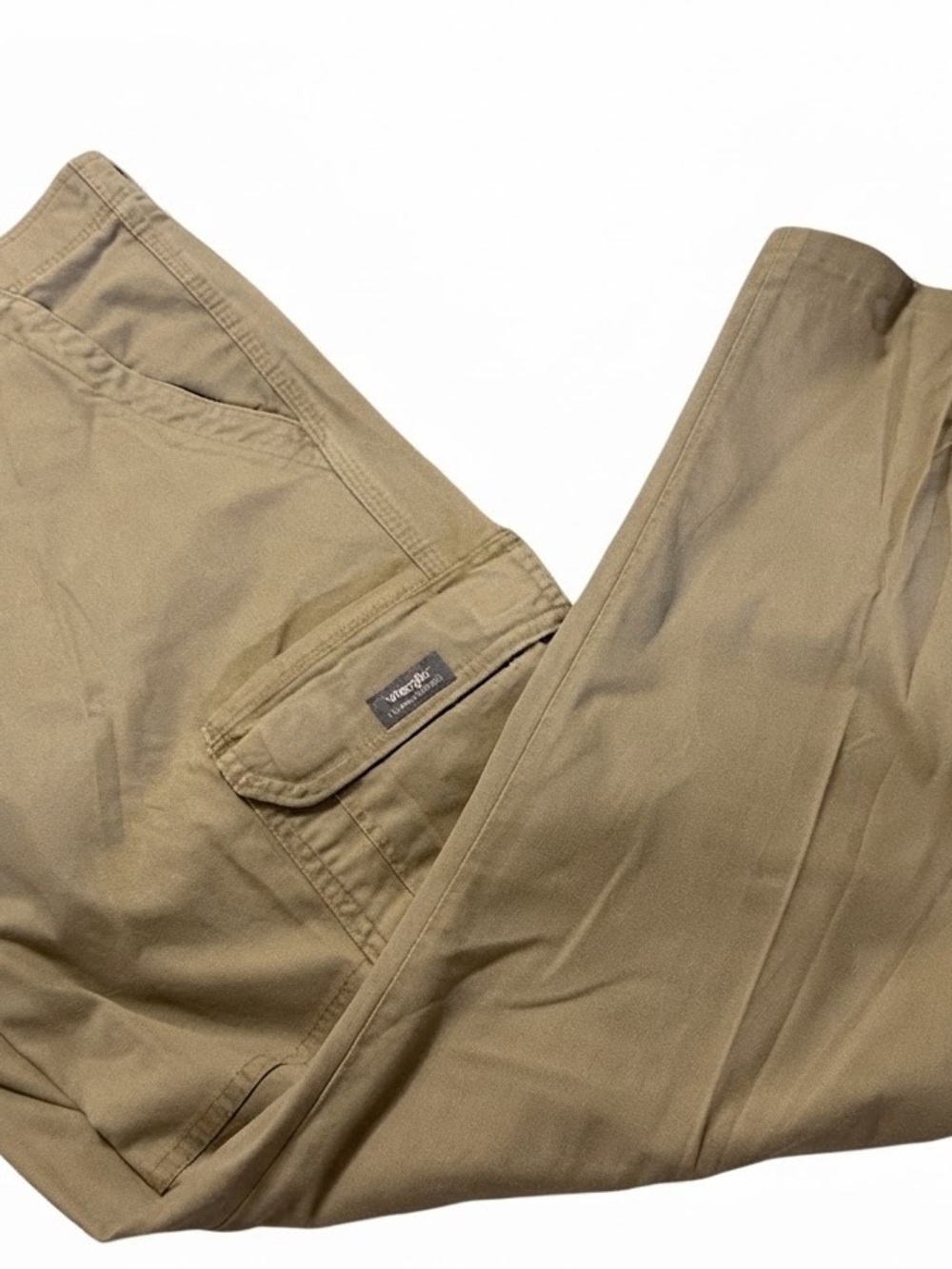 Wrangler Men's Tan Cargo Pants with Utility Pocket